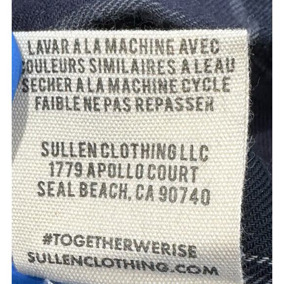 SULLEN Craft COLLECTIVE BUTTON-UP FLANNEL SHIRT Grey Black Men Size XL - Picture 16 of 16